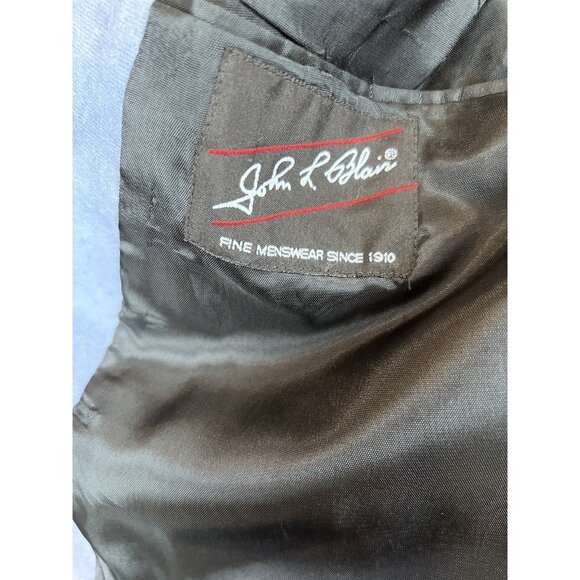 John R. Roberts Blazer Mens 40L Blue Two Button Sport Coat Jacket Modern Fit - Picture 4 of 13